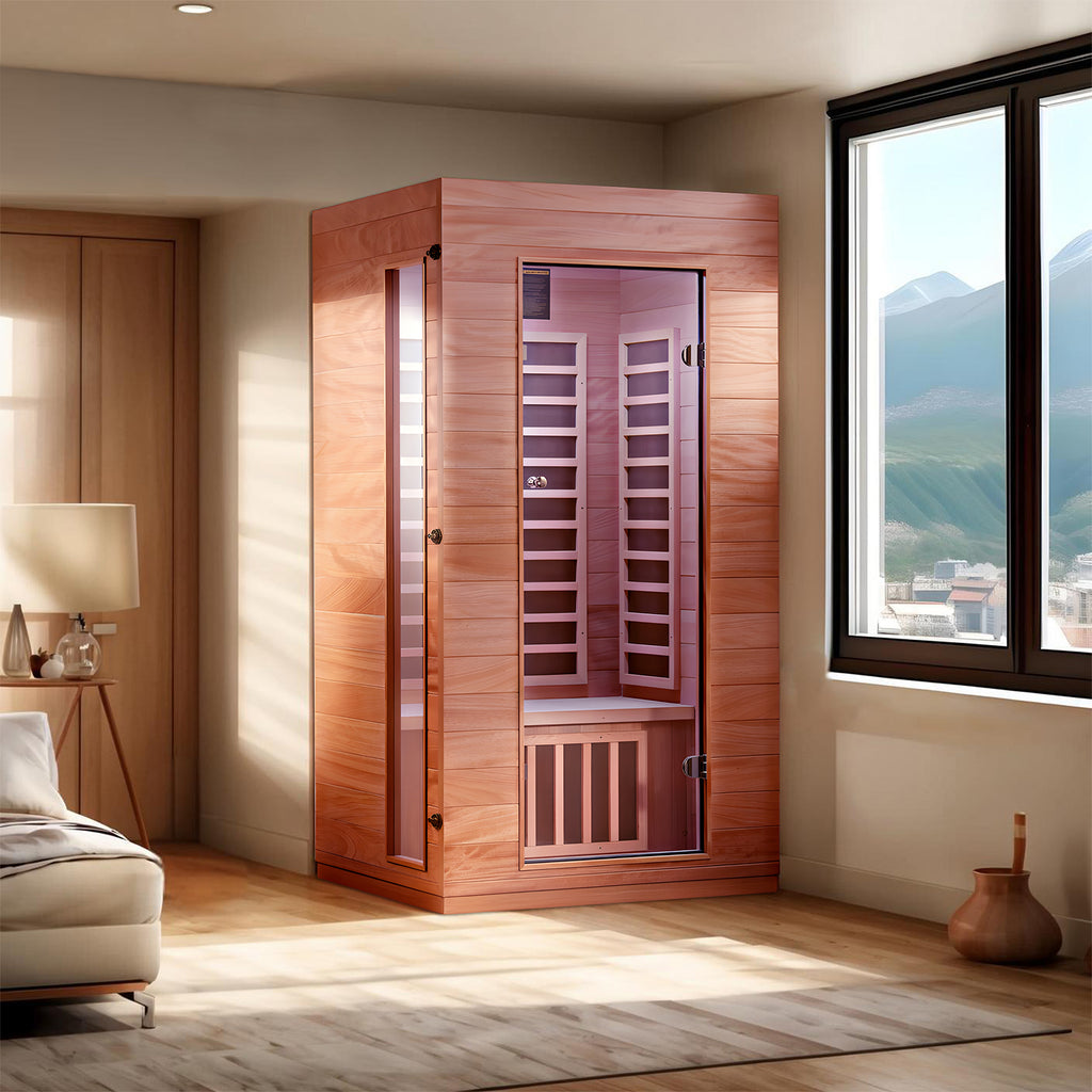 Haoyao 1-Person Saunas with Bluetooth Audio & LED light -- HY7501