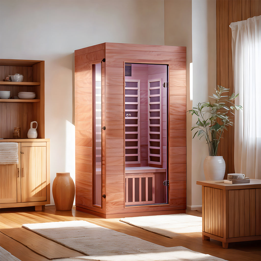 Haoyao 1-Person Saunas with Bluetooth Audio & LED light -- HY7501