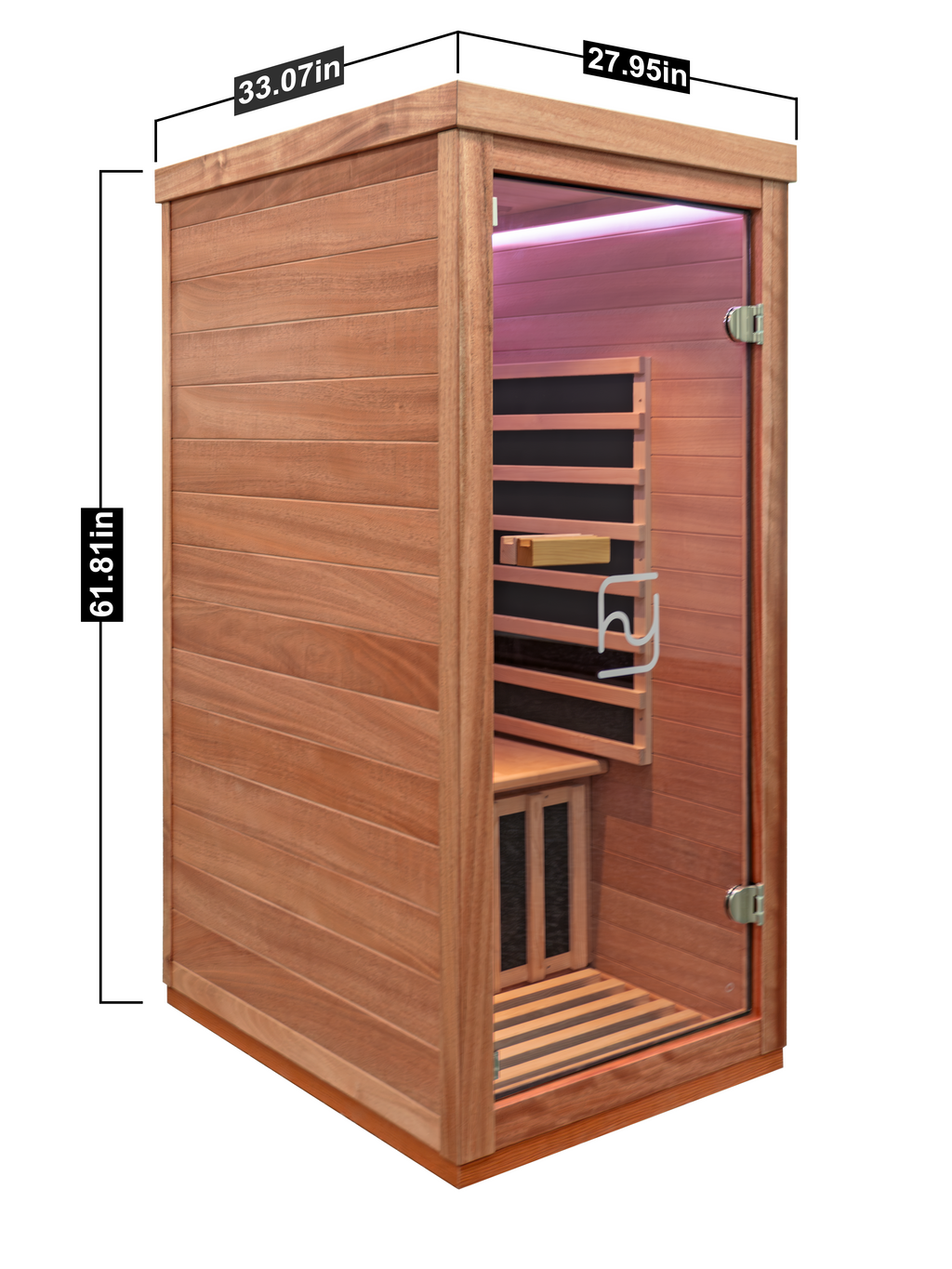 Haoyao 1-Person Mini Saunas with Bluetooth Audio & LED light -- AM801